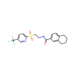 O=C(NCCS(=O)(=O)c1ccc(C(F)(F)F)cn1)c1ccc2c(c1)CCCC2 ZINC000653790111