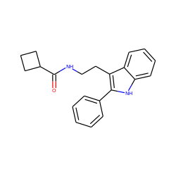 O=C(NCCc1c(-c2ccccc2)[nH]c2ccccc12)C1CCC1 ZINC000002572805