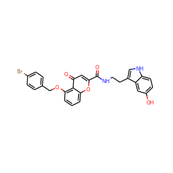 O=C(NCCc1c[nH]c2ccc(O)cc12)c1cc(=O)c2c(OCc3ccc(Br)cc3)cccc2o1 ZINC001772642933