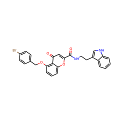 O=C(NCCc1c[nH]c2ccccc12)c1cc(=O)c2c(OCc3ccc(Br)cc3)cccc2o1 ZINC001772575196