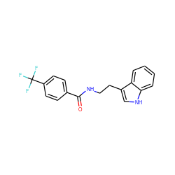 O=C(NCCc1c[nH]c2ccccc12)c1ccc(C(F)(F)F)cc1 ZINC000002380723