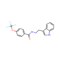 O=C(NCCc1c[nH]c2ccccc12)c1ccc(OC(F)(F)F)cc1 ZINC000002561963