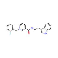 O=C(NCCc1c[nH]c2ccccc12)c1ccc[n+](Cc2ccccc2F)c1 ZINC000473152878