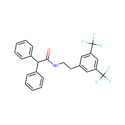 O=C(NCCc1cc(C(F)(F)F)cc(C(F)(F)F)c1)C(c1ccccc1)c1ccccc1 ZINC000029339657