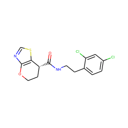 O=C(NCCc1ccc(Cl)cc1Cl)[C@@H]1CCOc2ncsc21 ZINC000220850899