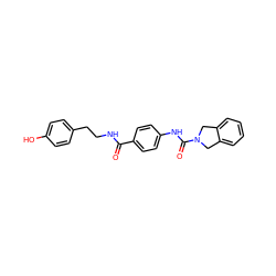 O=C(NCCc1ccc(O)cc1)c1ccc(NC(=O)N2Cc3ccccc3C2)cc1 ZINC000167809681