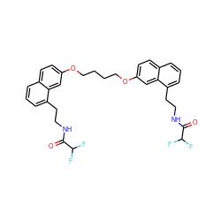 O=C(NCCc1cccc2ccc(OCCCCOc3ccc4cccc(CCNC(=O)C(F)F)c4c3)cc12)C(F)F ZINC000653799292