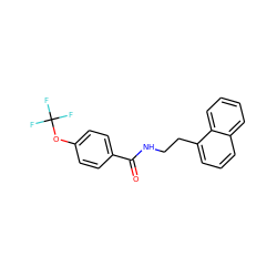 O=C(NCCc1cccc2ccccc12)c1ccc(OC(F)(F)F)cc1 ZINC000029040704