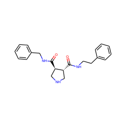 O=C(NCCc1ccccc1)[C@@H]1CNC[C@H]1C(=O)NCc1ccccc1 ZINC000084726948