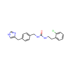 O=C(NCCc1ccccc1Cl)NCc1ccc(Cc2c[nH]cn2)cc1 ZINC000013439951