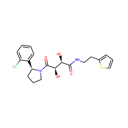 O=C(NCCc1cccs1)[C@H](O)[C@@H](O)C(=O)N1CCC[C@H]1c1ccccc1Cl ZINC000035818302