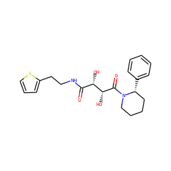 O=C(NCCc1cccs1)[C@H](O)[C@@H](O)C(=O)N1CCCC[C@H]1c1ccccc1 ZINC000045340100