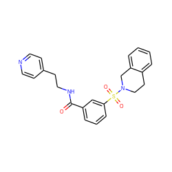 O=C(NCCc1ccncc1)c1cccc(S(=O)(=O)N2CCc3ccccc3C2)c1 ZINC000095554492