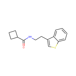 O=C(NCCc1csc2ccccc12)C1CCC1 ZINC000013781801