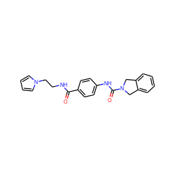 O=C(NCCn1cccc1)c1ccc(NC(=O)N2Cc3ccccc3C2)cc1 ZINC000167014387