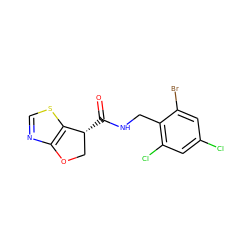 O=C(NCc1c(Cl)cc(Cl)cc1Br)[C@@H]1COc2ncsc21 ZINC000220865677