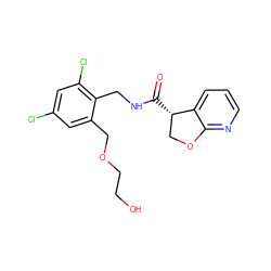 O=C(NCc1c(Cl)cc(Cl)cc1COCCO)[C@H]1COc2ncccc21 ZINC000205627001