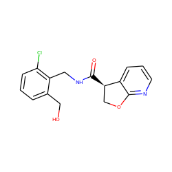 O=C(NCc1c(Cl)cccc1CO)[C@@H]1COc2ncccc21 ZINC001772579756