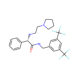 O=C(NCc1cc(C(F)(F)F)cc(C(F)(F)F)c1)[C@@H](NCCN1CCCC1)c1ccccc1 ZINC000034804166