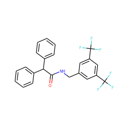 O=C(NCc1cc(C(F)(F)F)cc(C(F)(F)F)c1)C(c1ccccc1)c1ccccc1 ZINC000029339939