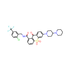 O=C(NCc1cc(C(F)(F)F)ccc1Cl)c1cccc2c1C(=O)c1ccc(N3CCC(N4CCCCC4)CC3)cc1S2(=O)=O ZINC000072137740