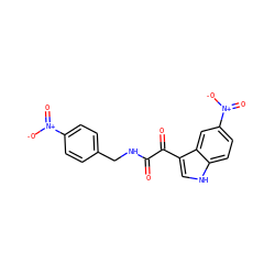 O=C(NCc1ccc([N+](=O)[O-])cc1)C(=O)c1c[nH]c2ccc([N+](=O)[O-])cc12 ZINC000013863210