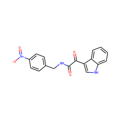 O=C(NCc1ccc([N+](=O)[O-])cc1)C(=O)c1c[nH]c2ccccc12 ZINC000013863208