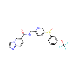 O=C(NCc1ccc([S@+]([O-])c2cccc(OC(F)(F)F)c2)cn1)c1ccc2nccn2c1 ZINC000223400286