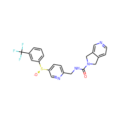 O=C(NCc1ccc([S@@+]([O-])c2cccc(C(F)(F)F)c2)cn1)N1Cc2ccncc2C1 ZINC001772576451