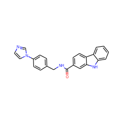 O=C(NCc1ccc(-n2ccnc2)cc1)c1ccc2c(c1)[nH]c1ccccc12 ZINC001772599614