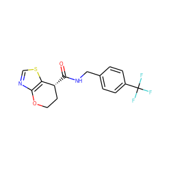 O=C(NCc1ccc(C(F)(F)F)cc1)[C@@H]1CCOc2ncsc21 ZINC000220855401