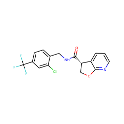 O=C(NCc1ccc(C(F)(F)F)cc1Cl)[C@H]1COc2ncccc21 ZINC000205628332