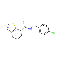 O=C(NCc1ccc(Cl)cc1)[C@@H]1CCCc2ncsc21 ZINC000220879041