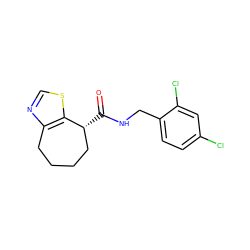 O=C(NCc1ccc(Cl)cc1Cl)[C@@H]1CCCCc2ncsc21 ZINC000220887094