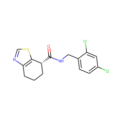 O=C(NCc1ccc(Cl)cc1Cl)[C@@H]1CCCc2ncsc21 ZINC000220878766