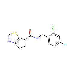 O=C(NCc1ccc(F)cc1Cl)[C@@H]1CCc2ncsc21 ZINC000220861229