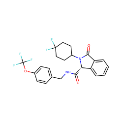 O=C(NCc1ccc(OC(F)(F)F)cc1)[C@H]1c2ccccc2C(=O)N1C1CCC(F)(F)CC1 ZINC000068196605