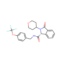 O=C(NCc1ccc(OC(F)(F)F)cc1)[C@H]1c2ccccc2C(=O)N1C1CCOCC1 ZINC000068196624