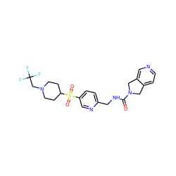 O=C(NCc1ccc(S(=O)(=O)C2CCN(CC(F)(F)F)CC2)cn1)N1Cc2ccncc2C1 ZINC001772574810