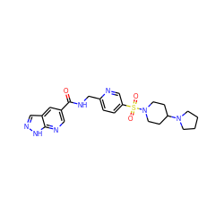 O=C(NCc1ccc(S(=O)(=O)N2CCC(N3CCCC3)CC2)cn1)c1cnc2[nH]ncc2c1 ZINC001772648088