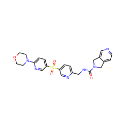 O=C(NCc1ccc(S(=O)(=O)c2ccc(N3CCOCC3)nc2)cn1)N1Cc2ccncc2C1 ZINC001772592758