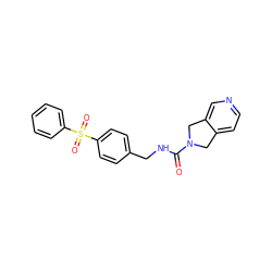 O=C(NCc1ccc(S(=O)(=O)c2ccccc2)cc1)N1Cc2ccncc2C1 ZINC000096283099