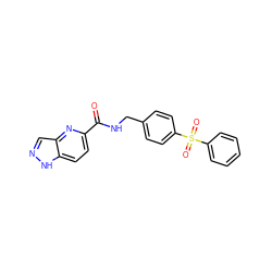 O=C(NCc1ccc(S(=O)(=O)c2ccccc2)cc1)c1ccc2[nH]ncc2n1 ZINC000113252927