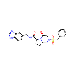 O=C(NCc1ccc2[nH]cnc2c1)[C@@H]1CC[C@H]2CN(S(=O)(=O)Cc3ccccc3)CC(=O)N21 ZINC000026941148