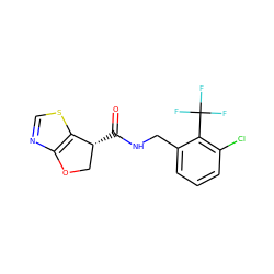 O=C(NCc1cccc(Cl)c1C(F)(F)F)[C@@H]1COc2ncsc21 ZINC000220861800