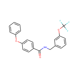 O=C(NCc1cccc(OC(F)(F)F)c1)c1ccc(Oc2ccccc2)cc1 ZINC000028529651