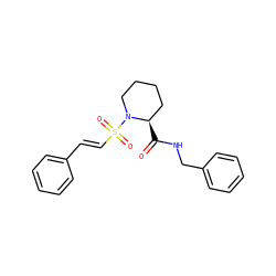 O=C(NCc1ccccc1)[C@@H]1CCCCN1S(=O)(=O)/C=C/c1ccccc1 ZINC000013441903