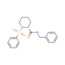 O=C(NCc1ccccc1)[C@H]1CCCCN1S(=O)(=O)c1ccccc1 ZINC000003532816