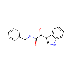 O=C(NCc1ccccc1)C(=O)c1c[nH]c2ccccc12 ZINC000003120962