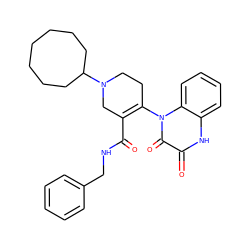 O=C(NCc1ccccc1)C1=C(n2c(=O)c(=O)[nH]c3ccccc32)CCN(C2CCCCCCC2)C1 ZINC000114073320